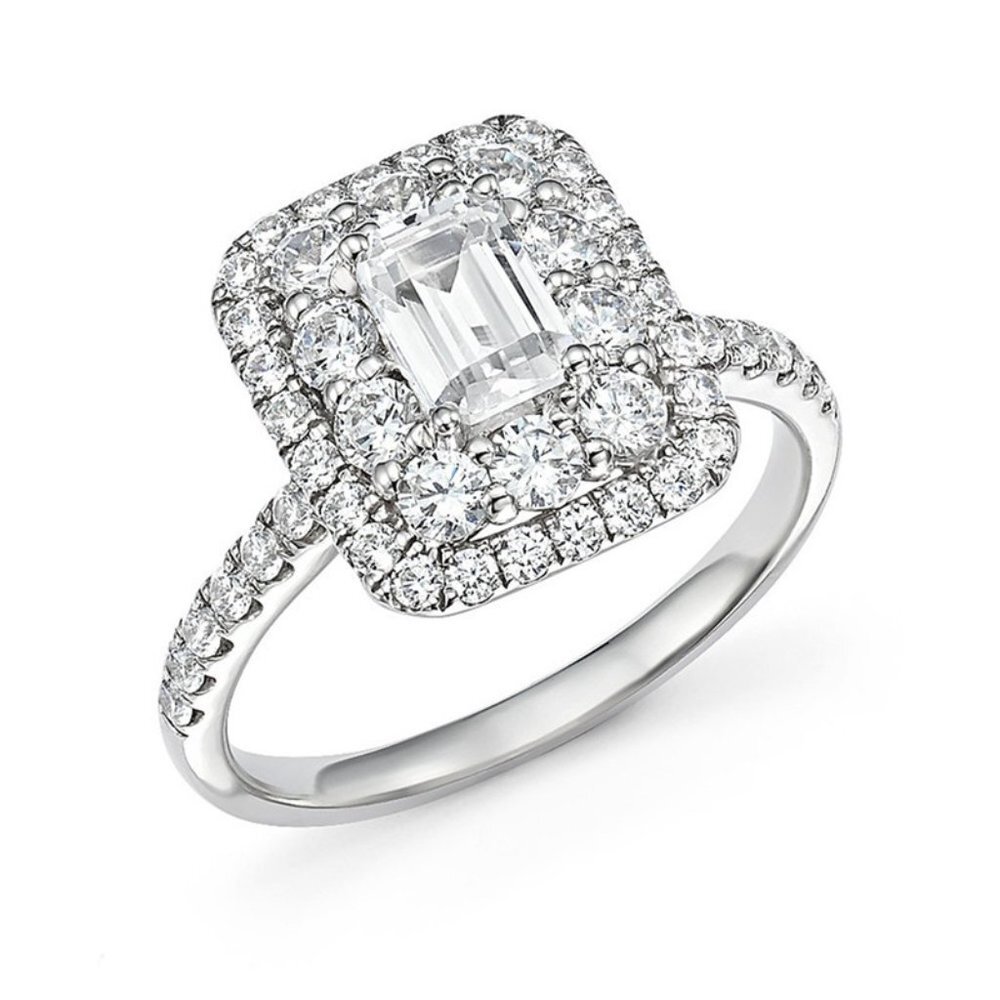 🥰Big Rectangle Gemstone Radiant Cut Zircon Rings for Women, INDN8014